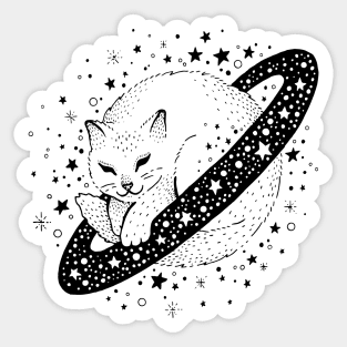 Saturn Cat Sticker